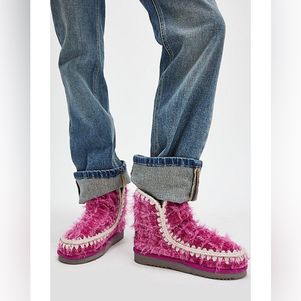 Free People x MOU Wooly Glacier Boots